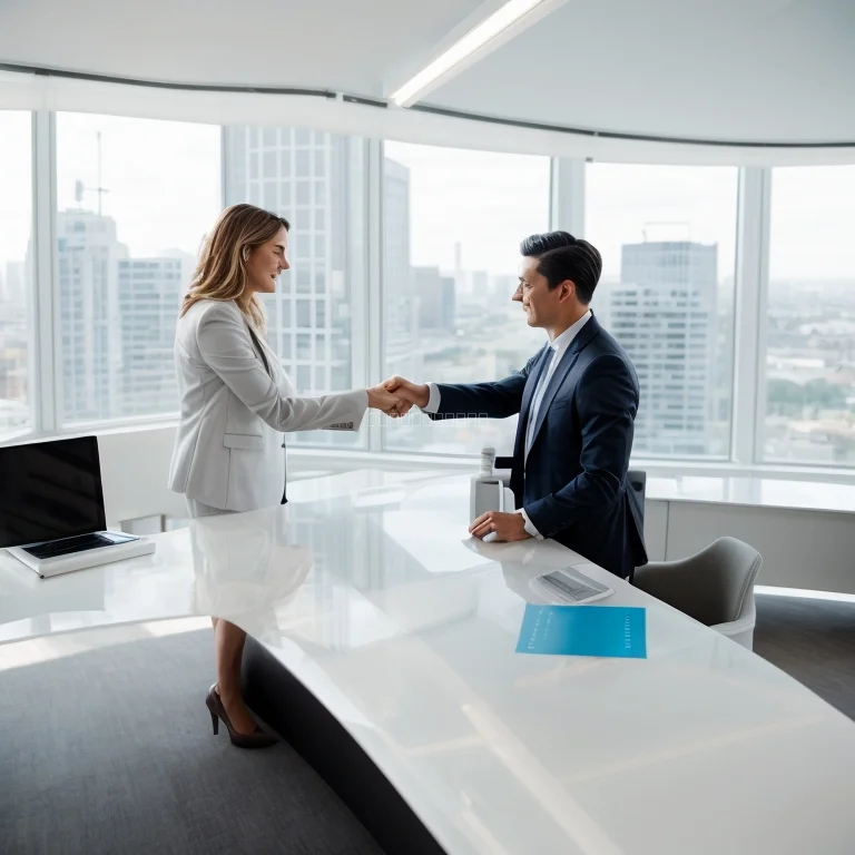 Illustration der Abwicklung von Immobiliengeschäften